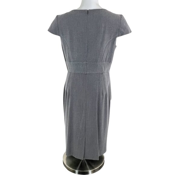 Emma & Michele Gray Sheath Dress with Peplum Waist – NWT – Size 12 - Picture 6 of 14